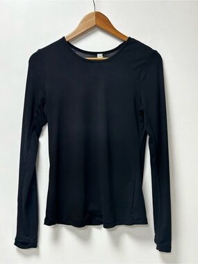 Lolë Black Long Sleeve Mesh Back Performance Active Top Women’s Size Small